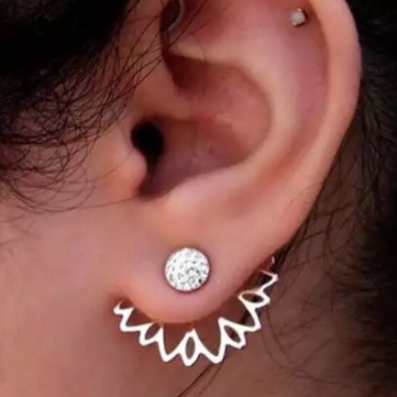 NEW!๐๐๐ผFLOWER BLING JACKET STUDS! ๐ผ๐๐GOLDEN! - Picture 2 of 8